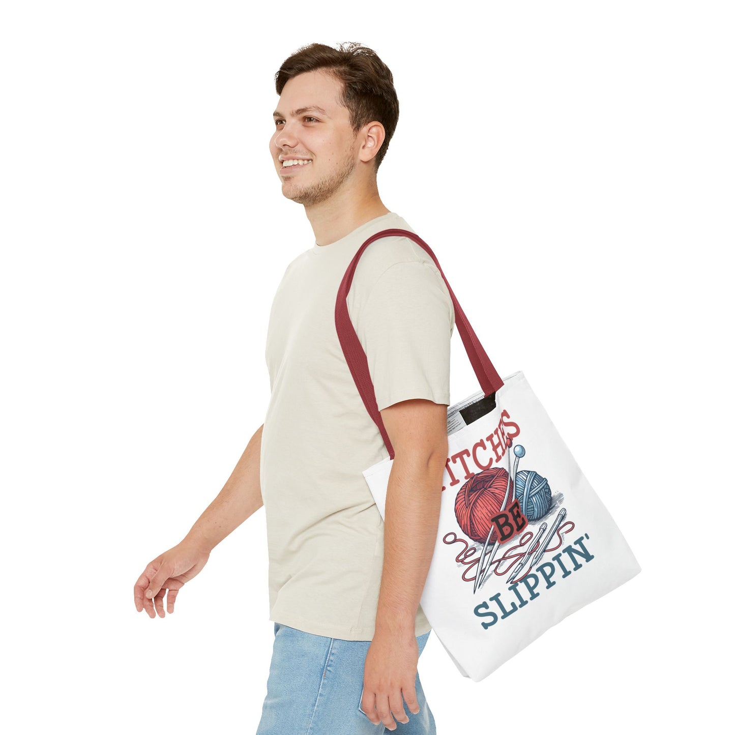 Stitches Be Slippin Tote Bag